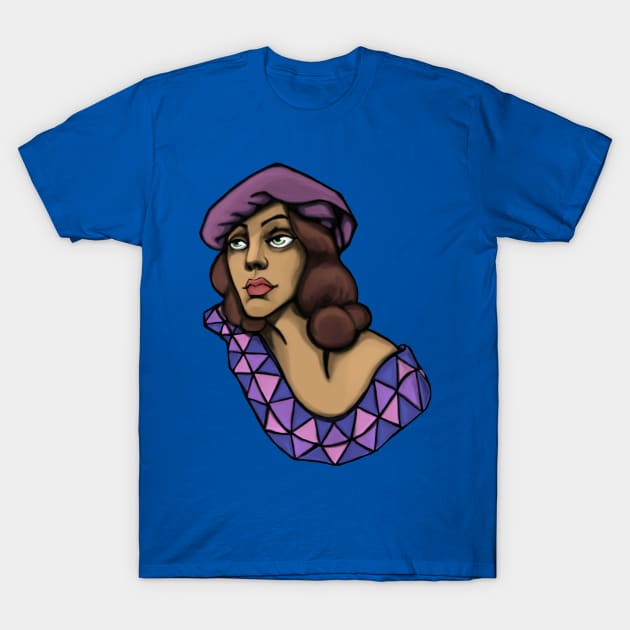 Bisexual pride deco portrait T-Shirt by Newtegan